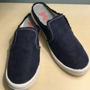 Jelly pop comfort fit navy blue slip on sneakers NEW